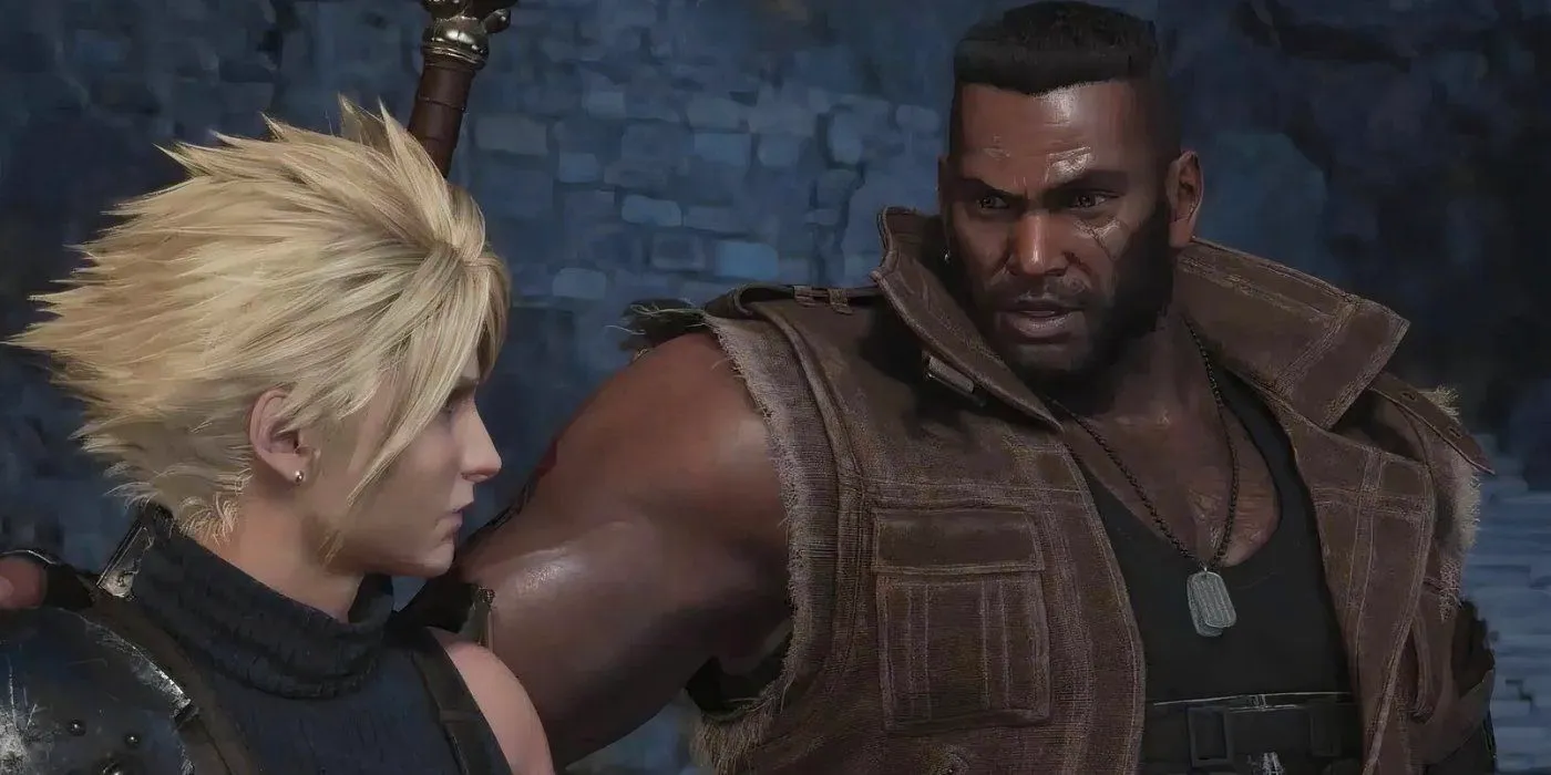 Barret speaks with Cloud in Final Fantasy 7 Rebirth  Image