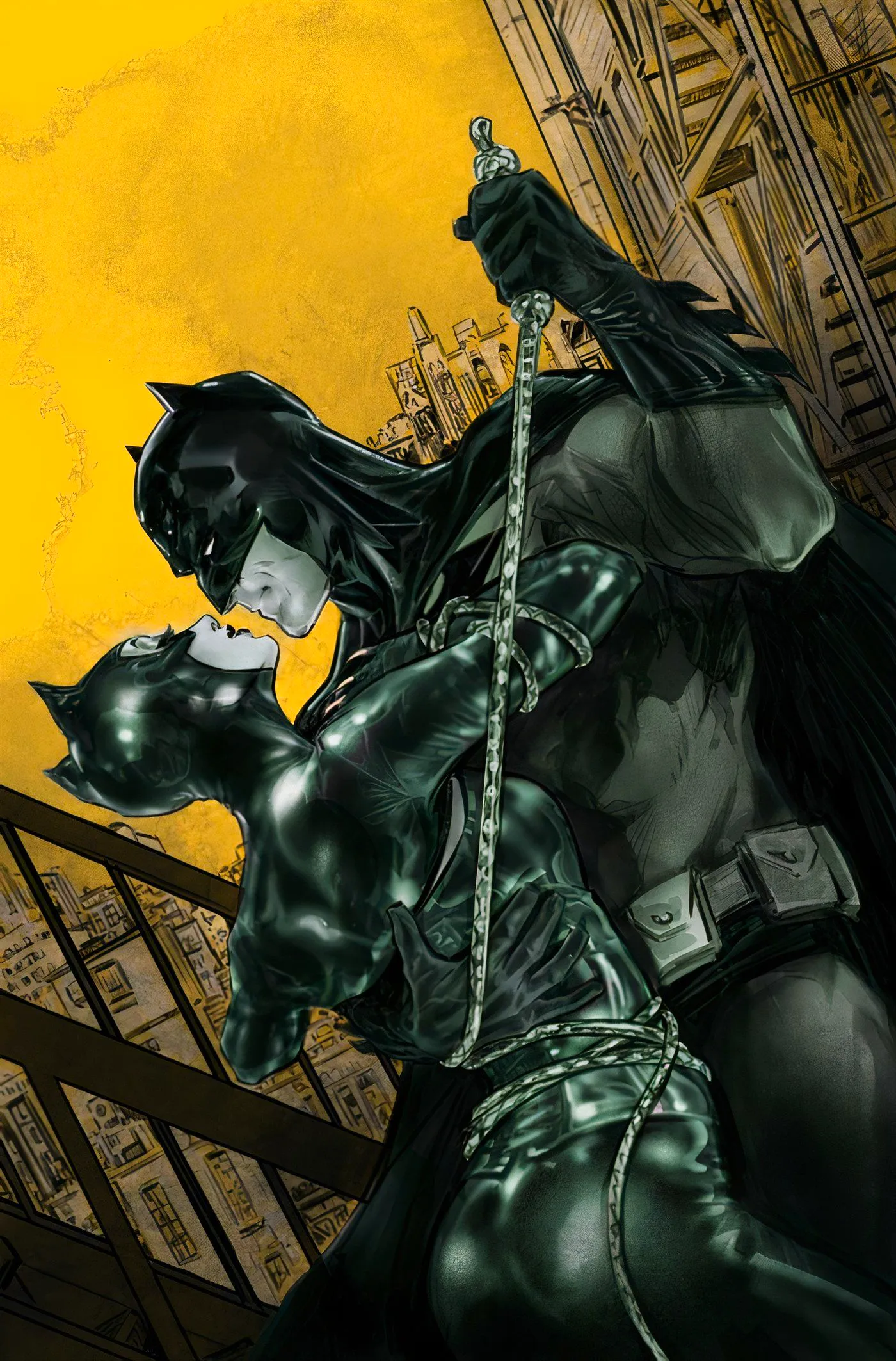 Batman #152 Batman and Catwoman and whip full Image