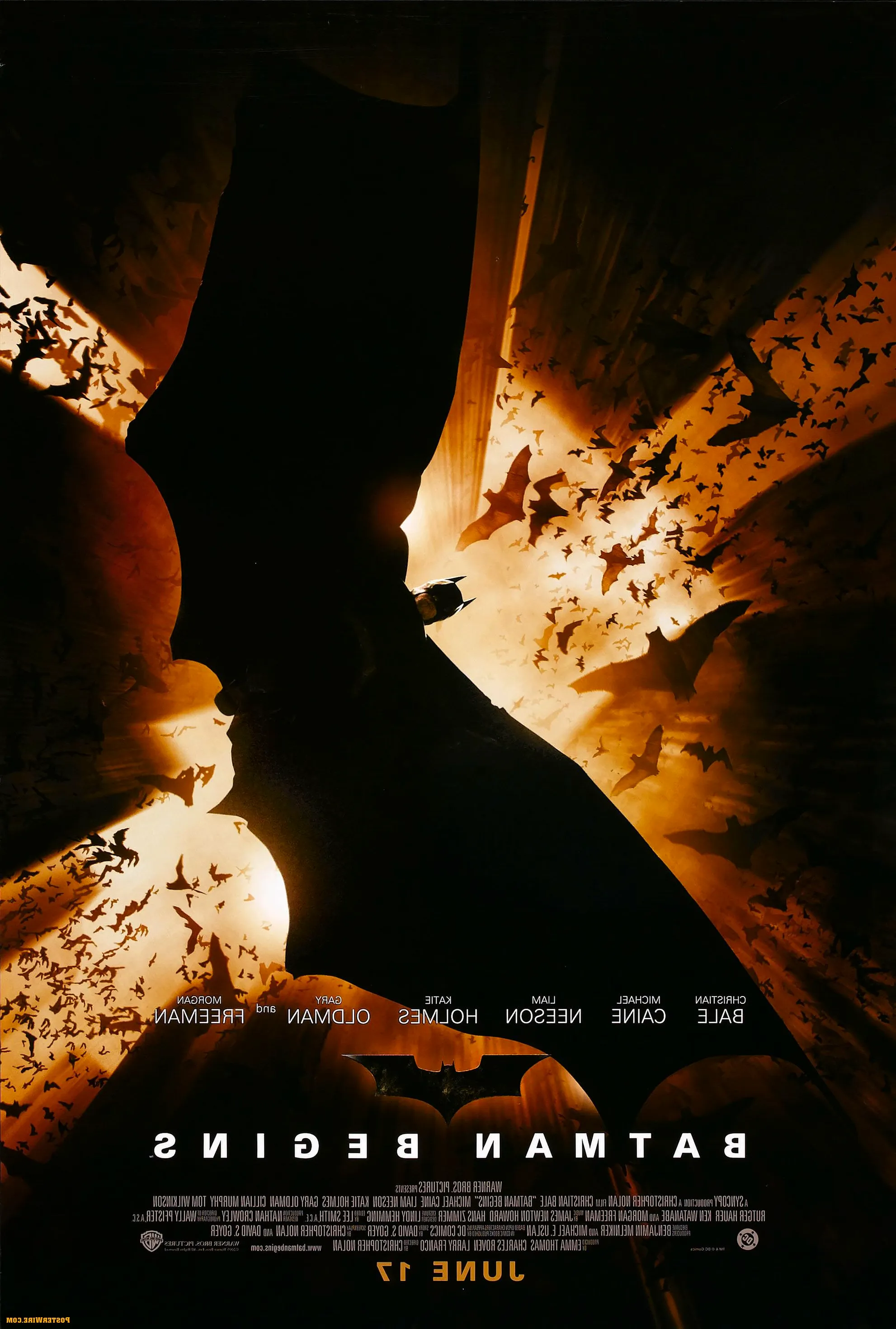 Batman Begins Flying Poster Image