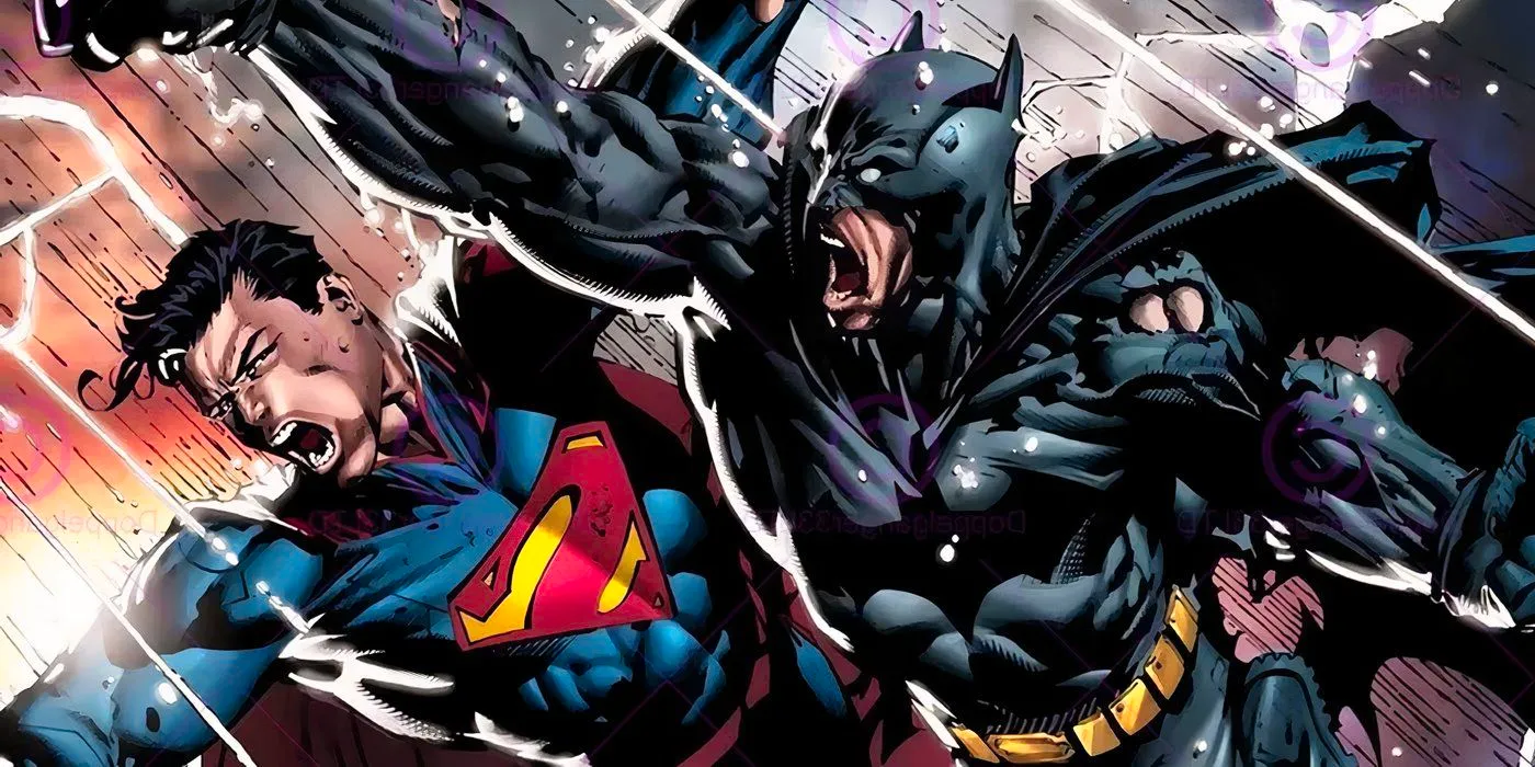 Batman Fighting Superman Image