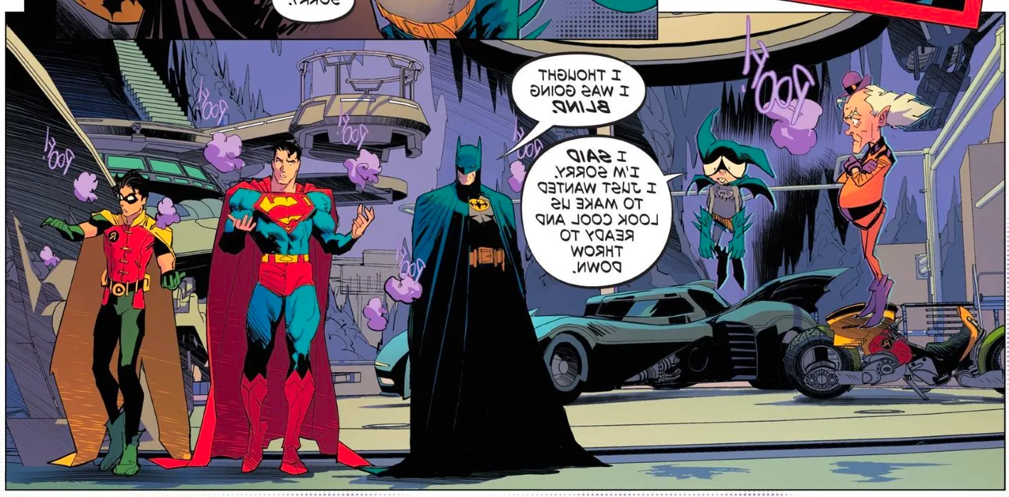 Batman Superman World's Finest #26 featuring Batman getting mad at Bat-Mite part 2 Image