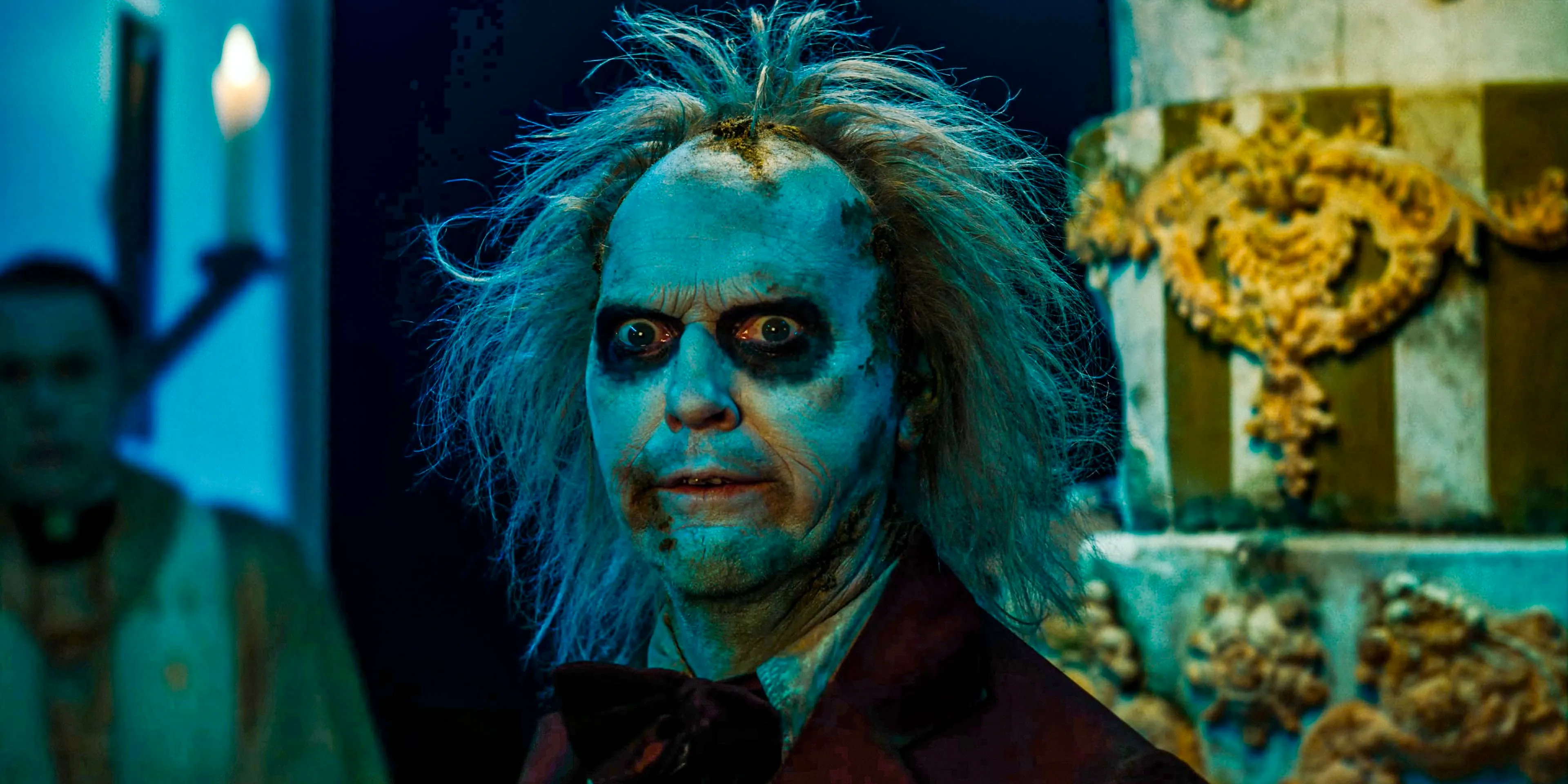 Beetlejuice (Michael Keaton) looking shocked in Beetlejuice Beetlejuice Image