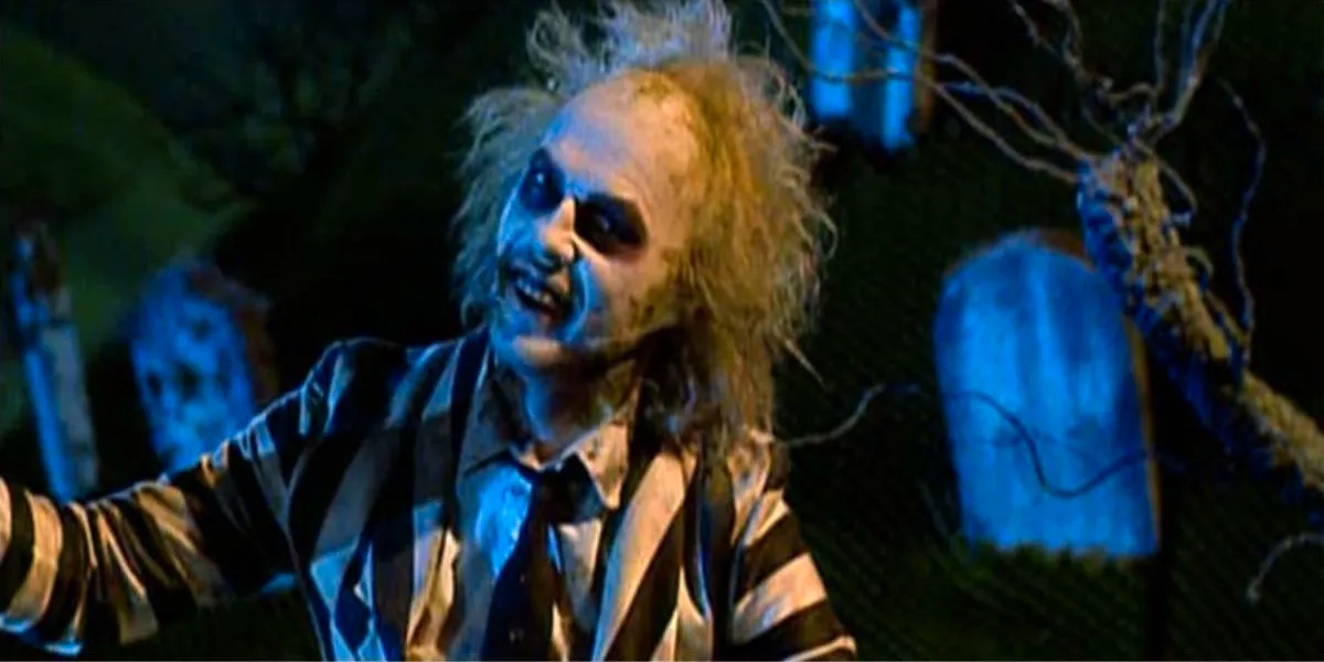 Beetlejuice saying it's showtime in Beetlejuice, 1988 Image