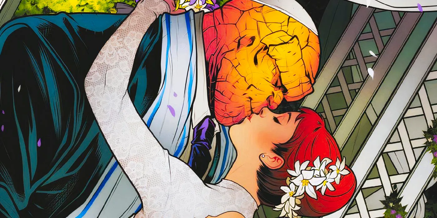 Ben Grimm's Thing and Alicia Masters getting married in Marvel Comics Image