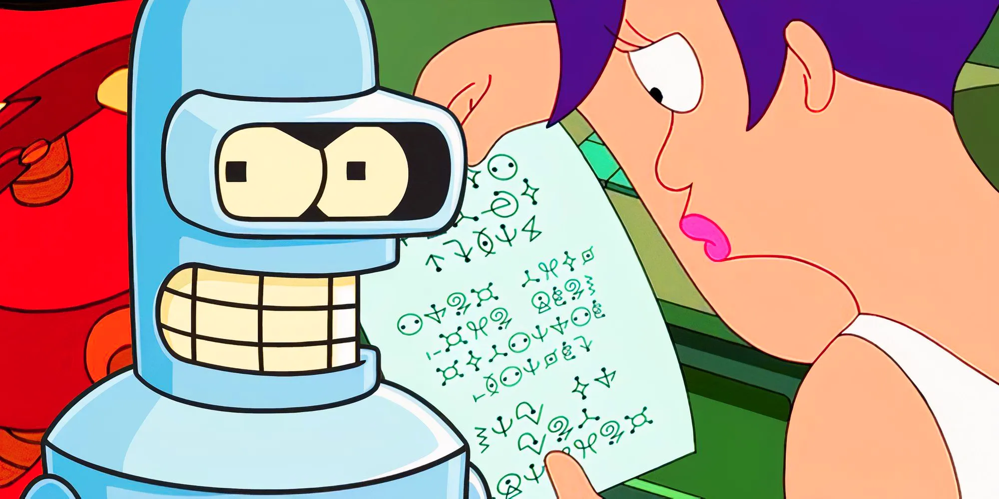 Bender, Leela, and Alienese Image