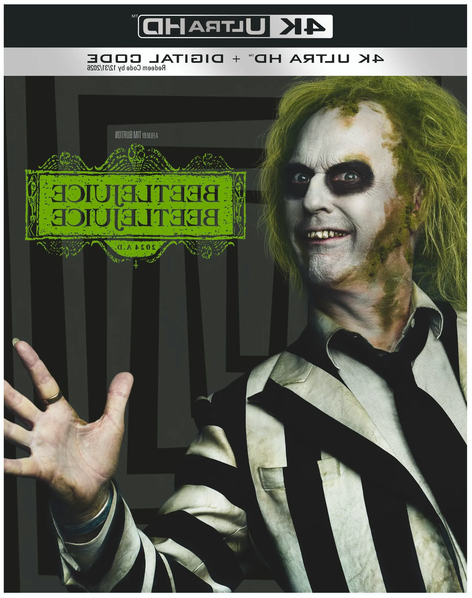 Betelgeuse smiling and waving on the 4K cover of Beetlejuice Beetlejuice Image