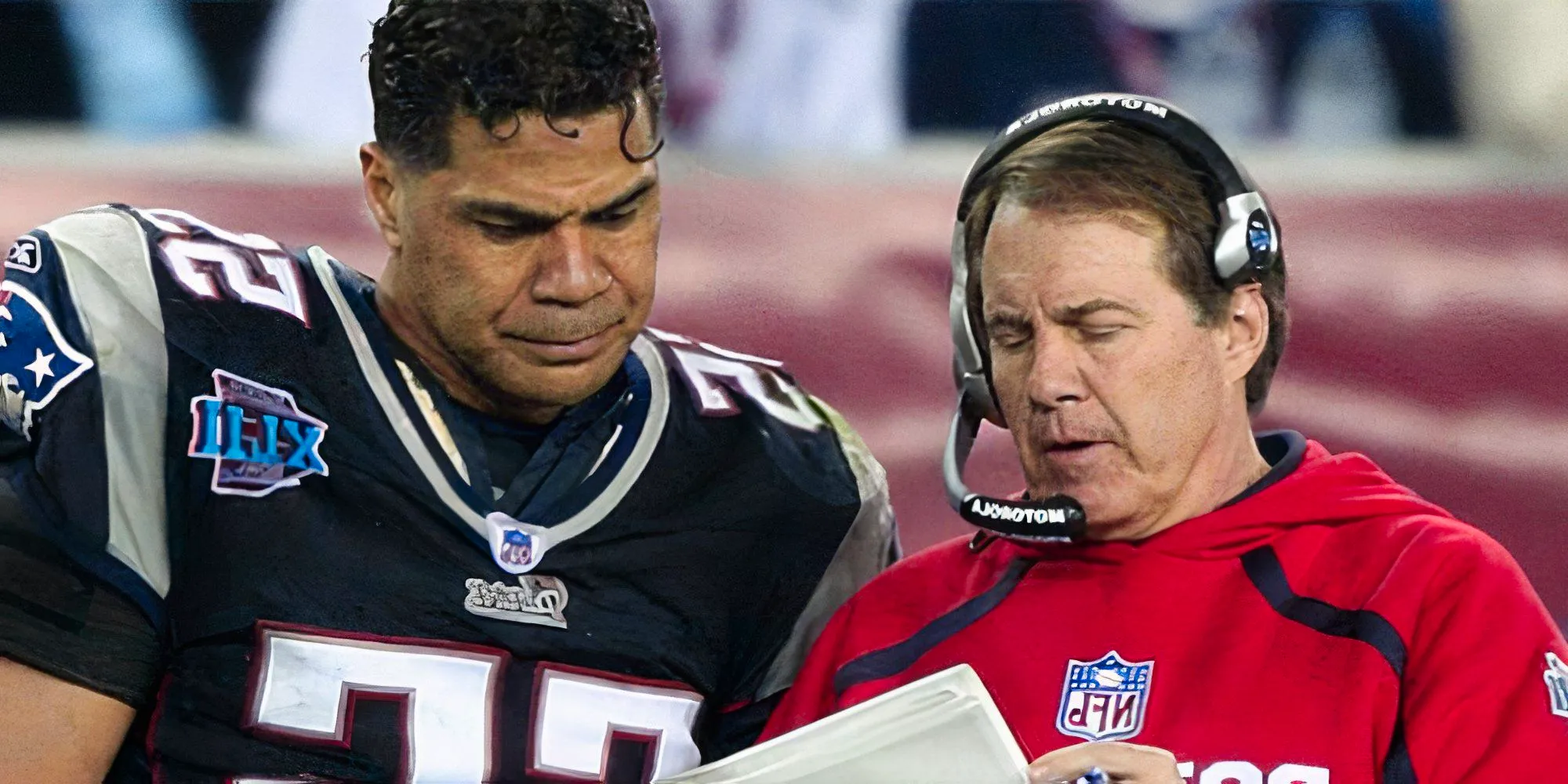 Bill Belichick and Junior Seau Image