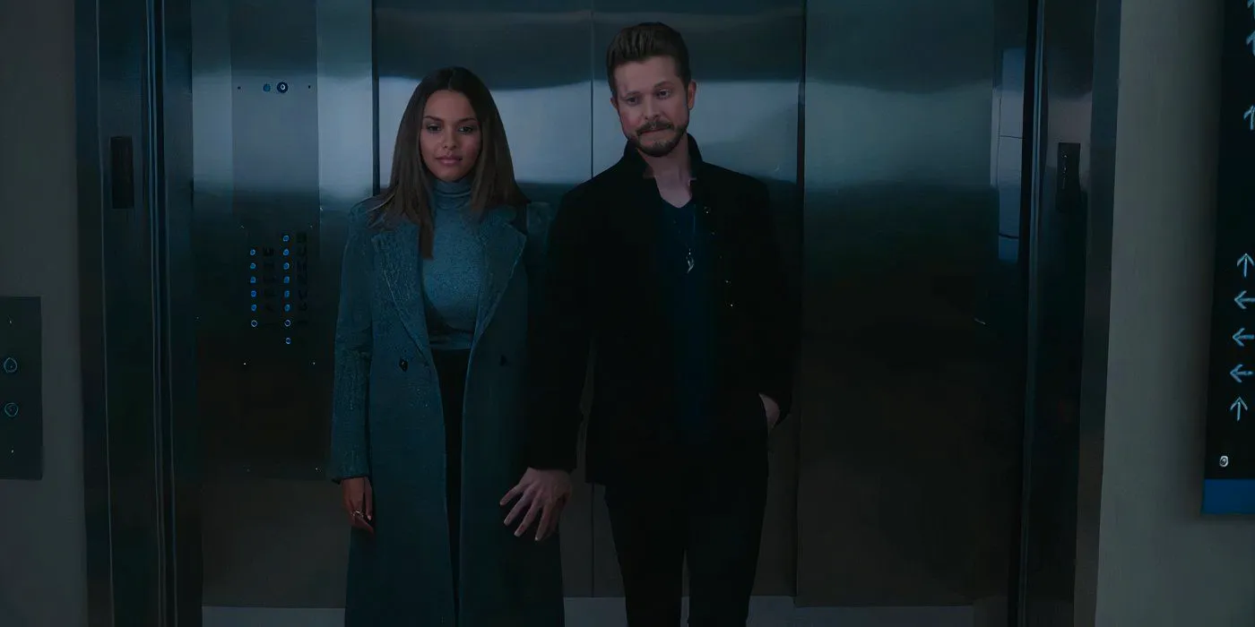 Billie & Conrad on an elevator in The Resident Image