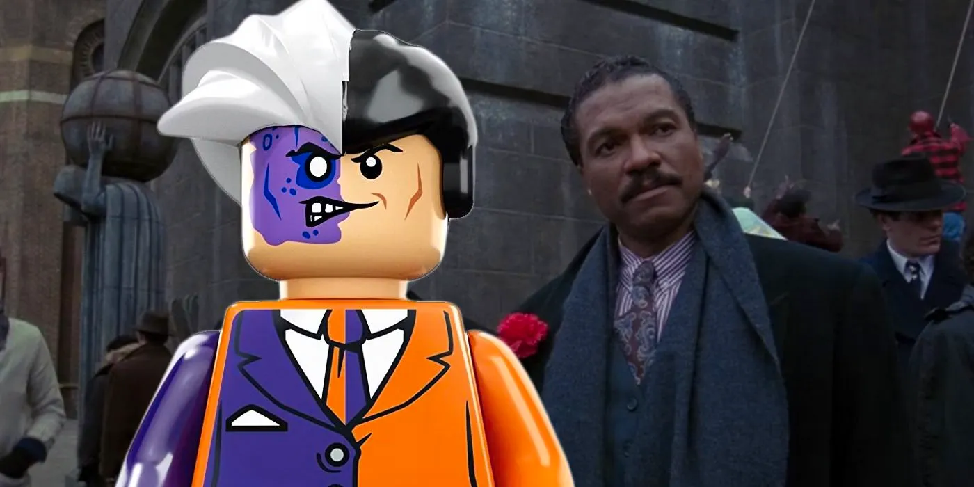 Billy Dee Williams as Harvey Dent in Batman and LEGO Two-Face in LEGO Batman Movie Image