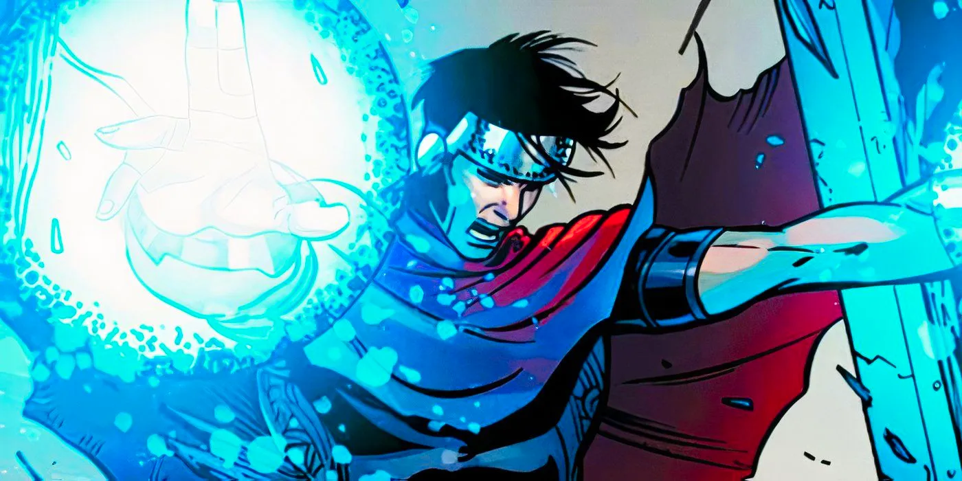 Billy Kaplan as superhero Wiccan in Marvel Comics using magic Image