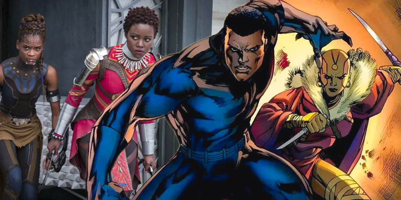 Black Panther in the comics with the Dora Milaje Image