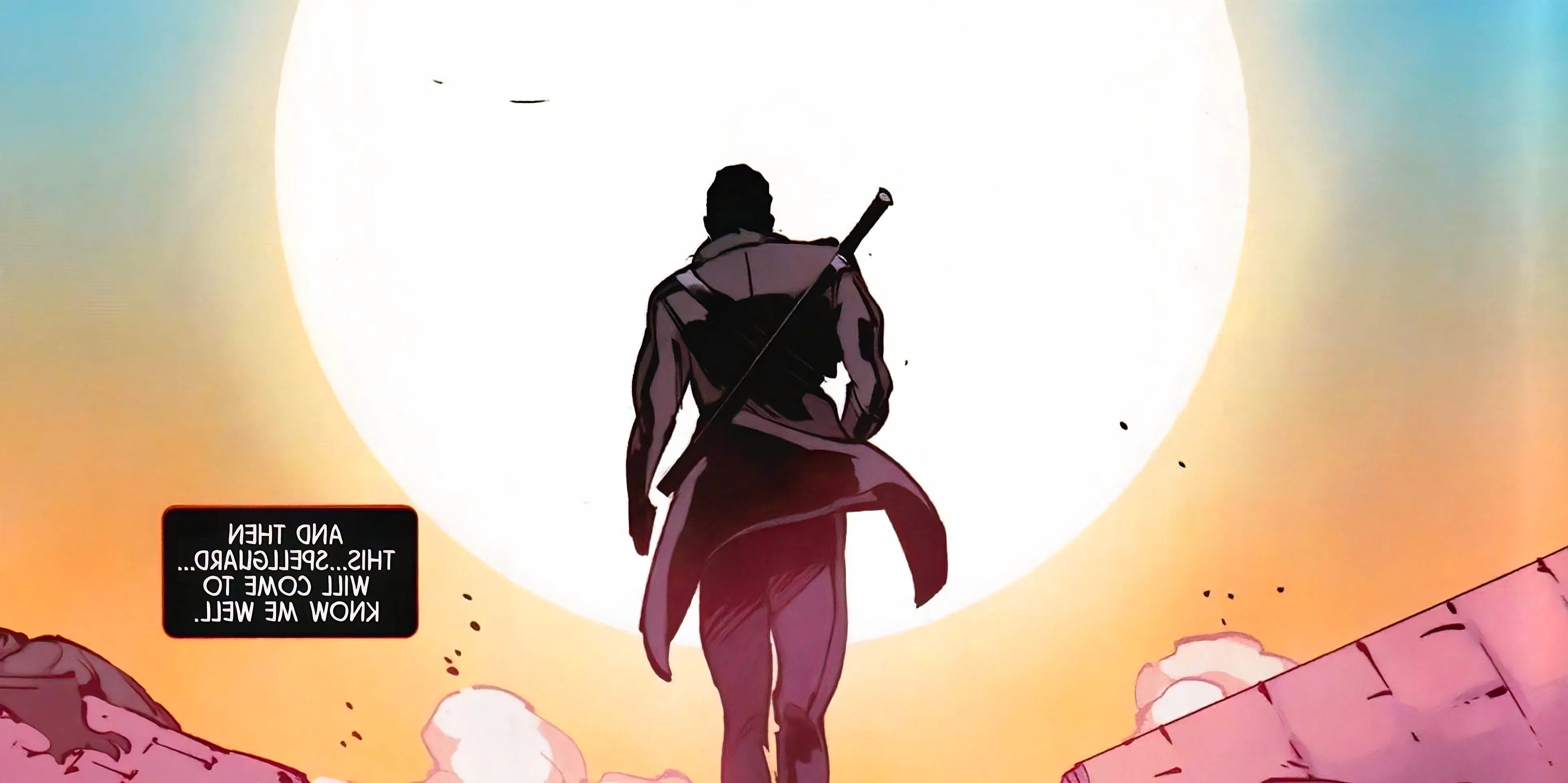 Blade: Red Band #1, Blade walks into the sunset with a new mission and a new purpose. Image