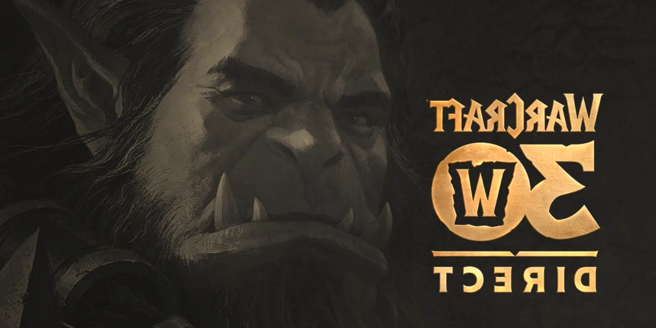 Blizzard key artwork for thirtieth anniversary Warcraft direct with thrall looking at the camera Image