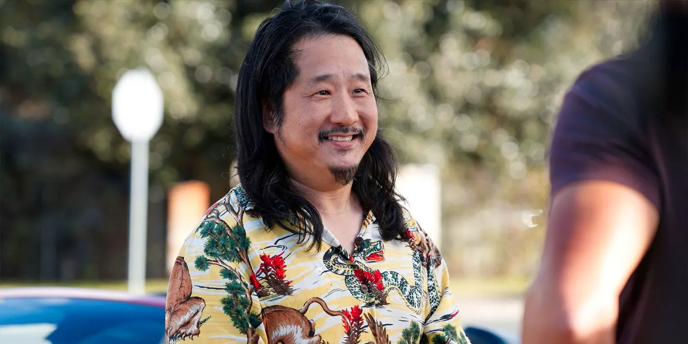 Bobby Lee (Jin Jeong) smiling in Season 5 Episode 15 of Magnum P.I. Photo: Zack Dougan/NBC Image