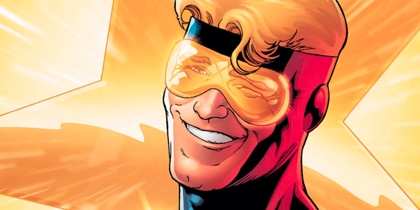 Booster Gold smiling at the readers Image