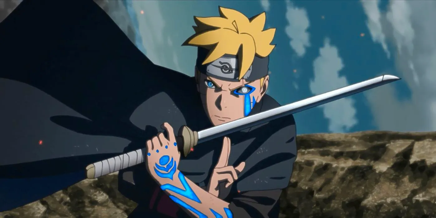 Boruto as seen during the first episode, in which appears to be the final battle against Kawaki Image