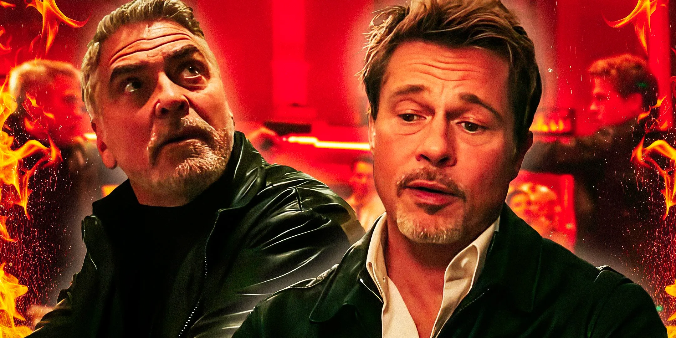 Brad Pitt and George Clooney in Wolfs Image