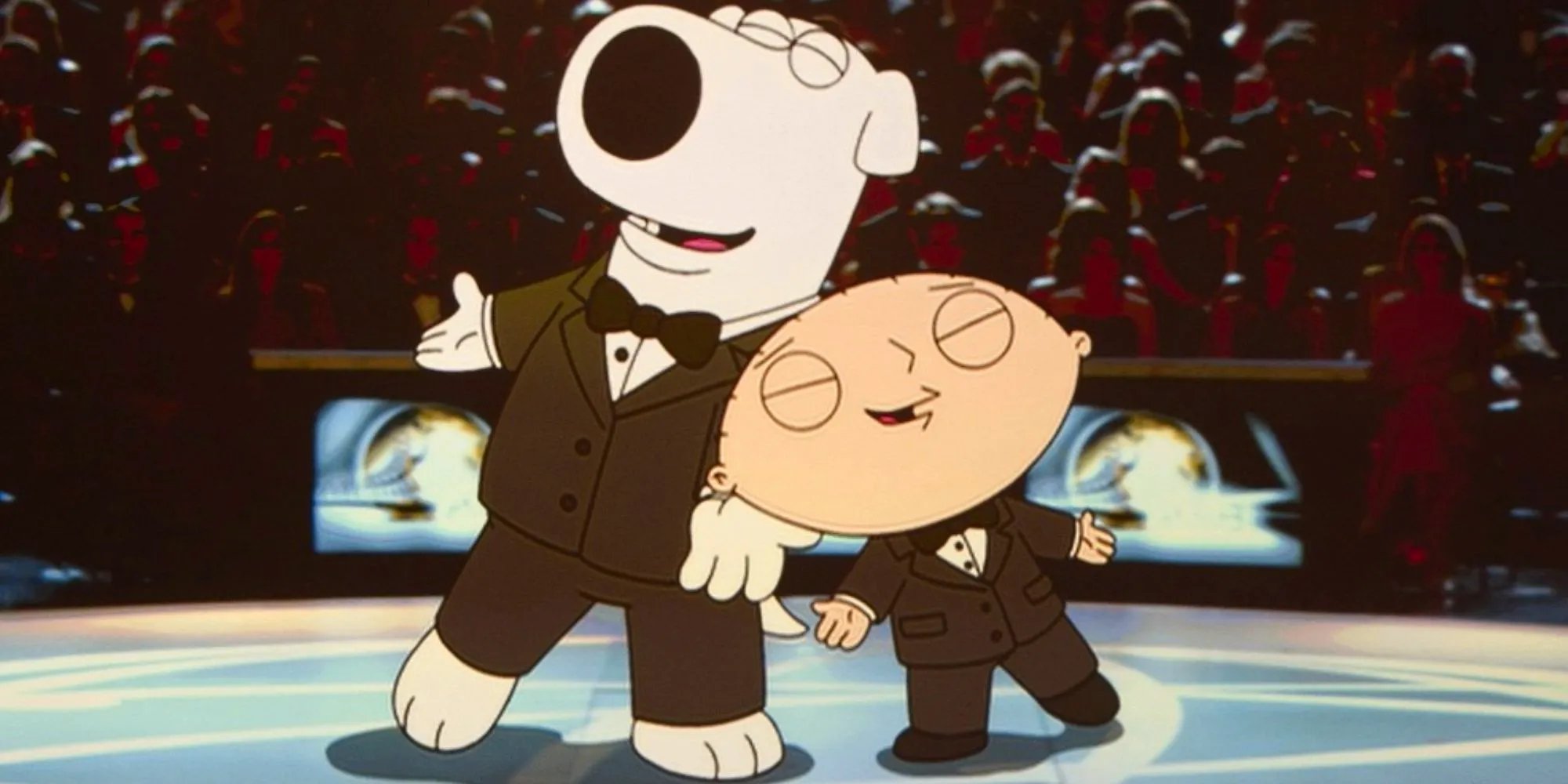 Brian and Stewie performing at the Emmys in 2007 Image