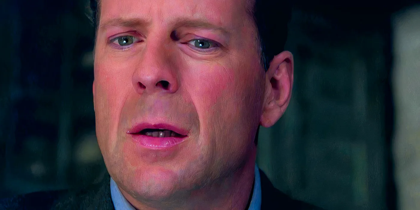 Bruce Willis looking scared as Malcolm in The Sixth Sense Image