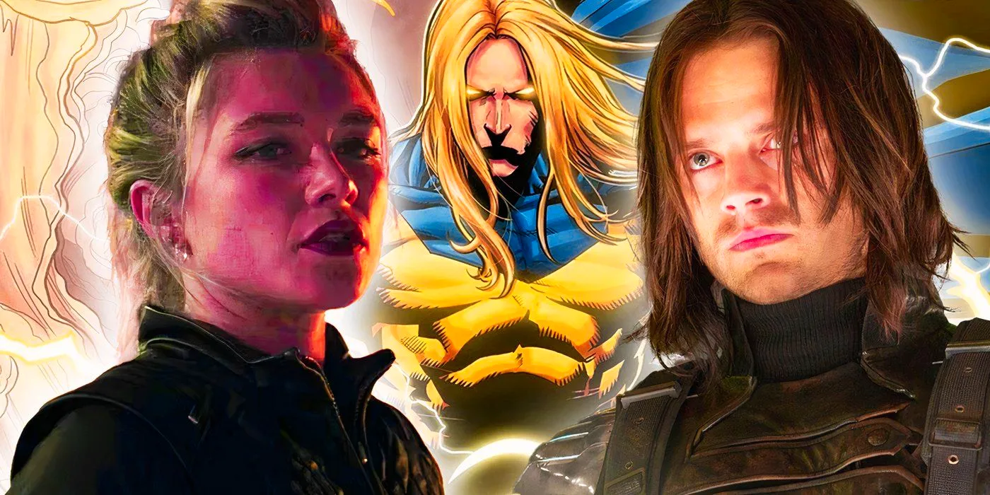 Bucky Barnes, Yelena Belova and Sentry in the MCU's Thunderbolts Image