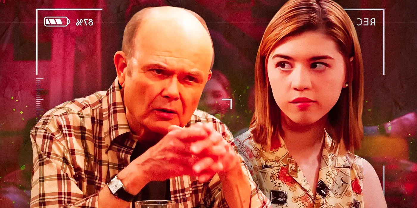 Callie Haverda as Leia and Kurtwood Smith as Red Forman in That '90s Show with video recording features in the background Image