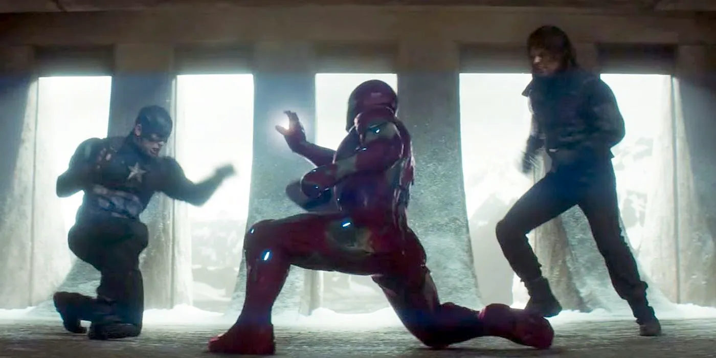 Captain America Civil War Bucky Tony Fight Image