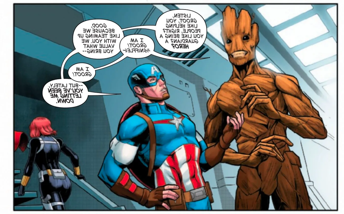 Captain America Tells Groot He's Been Letting Him Down Image