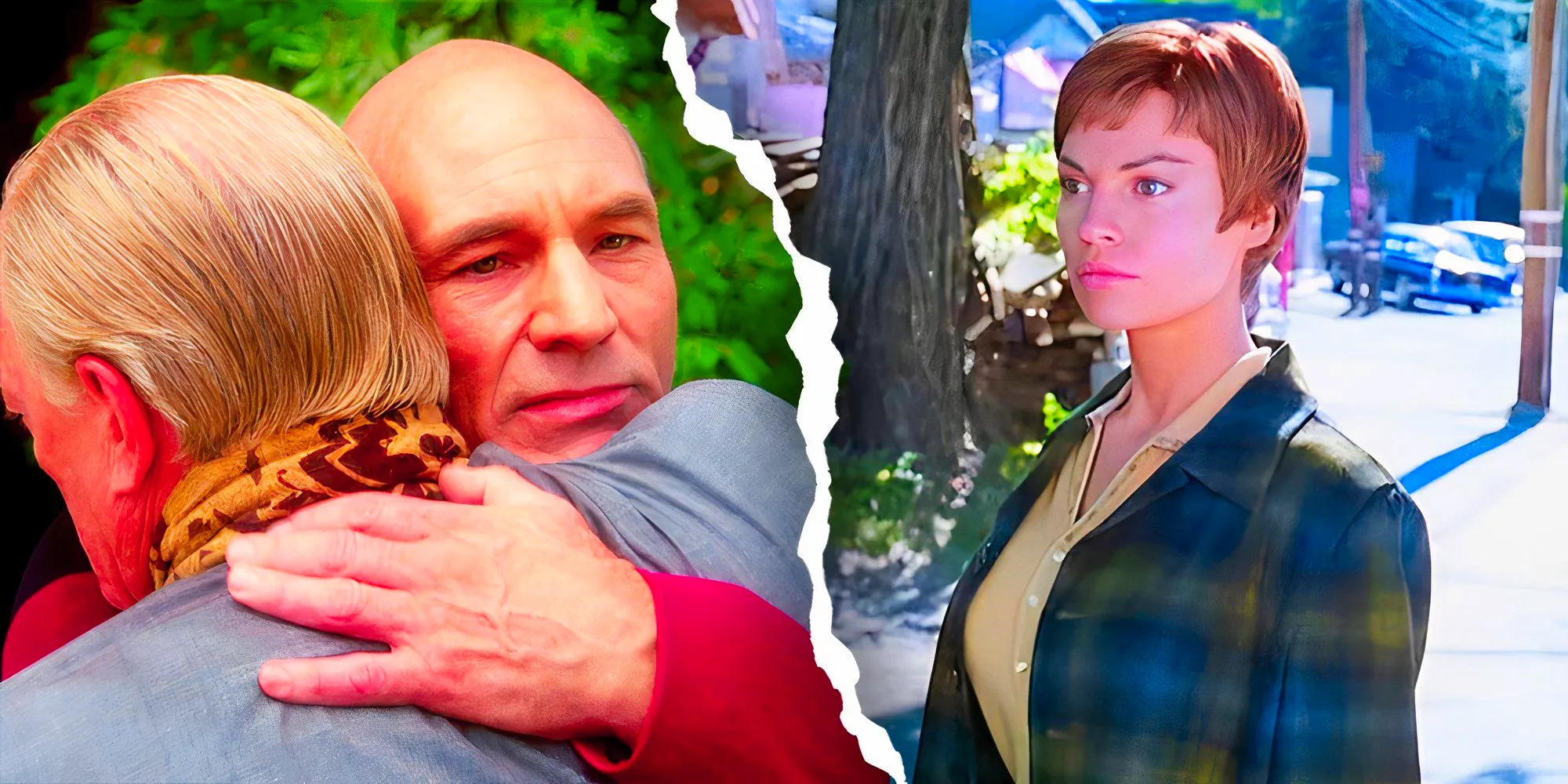 Captain Picard in Star Trek- TNG _Family_ and T'Mir in Star Trek- Enterprise _Carbon Creek_ Image