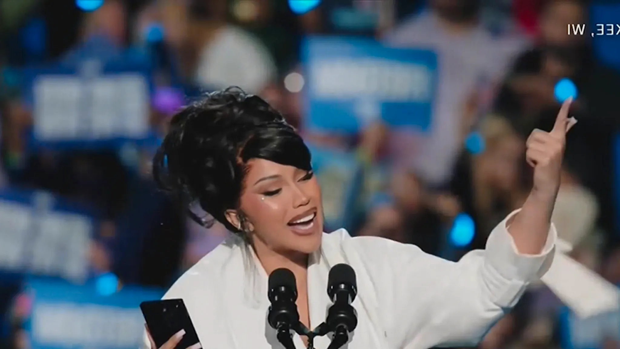 Cardi B Fires 'Up' Crowd at Kamala Harris Rally in Milwaukee Image