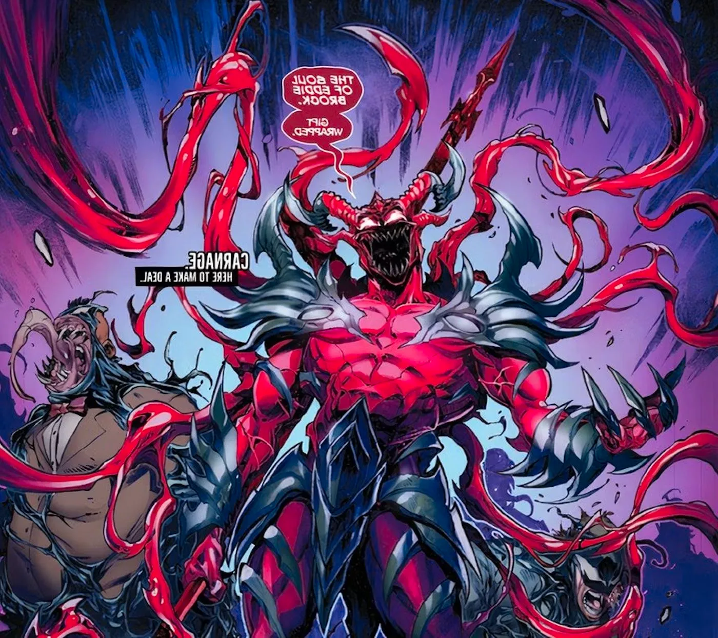 Carnage is the symbiote devil in Venom War #2 Image