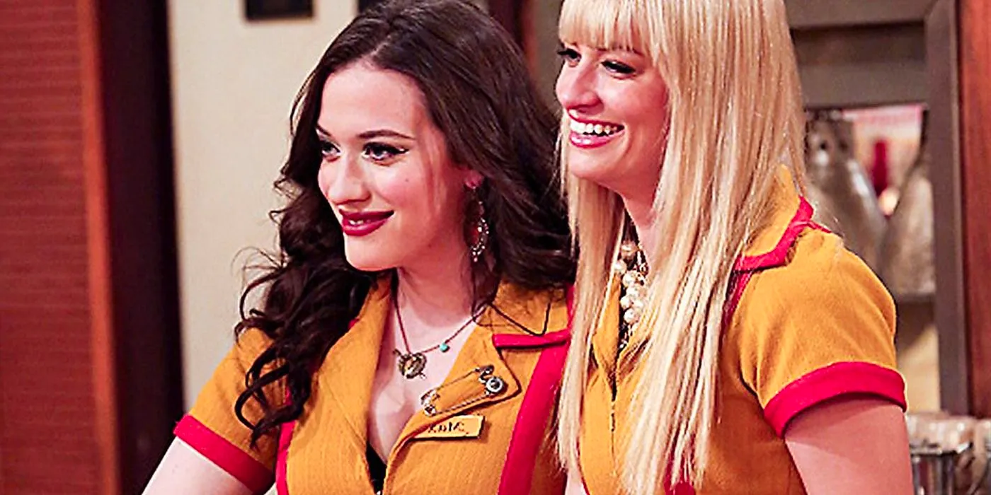 Caroline and Max posing together from 2 Broke Girls Image