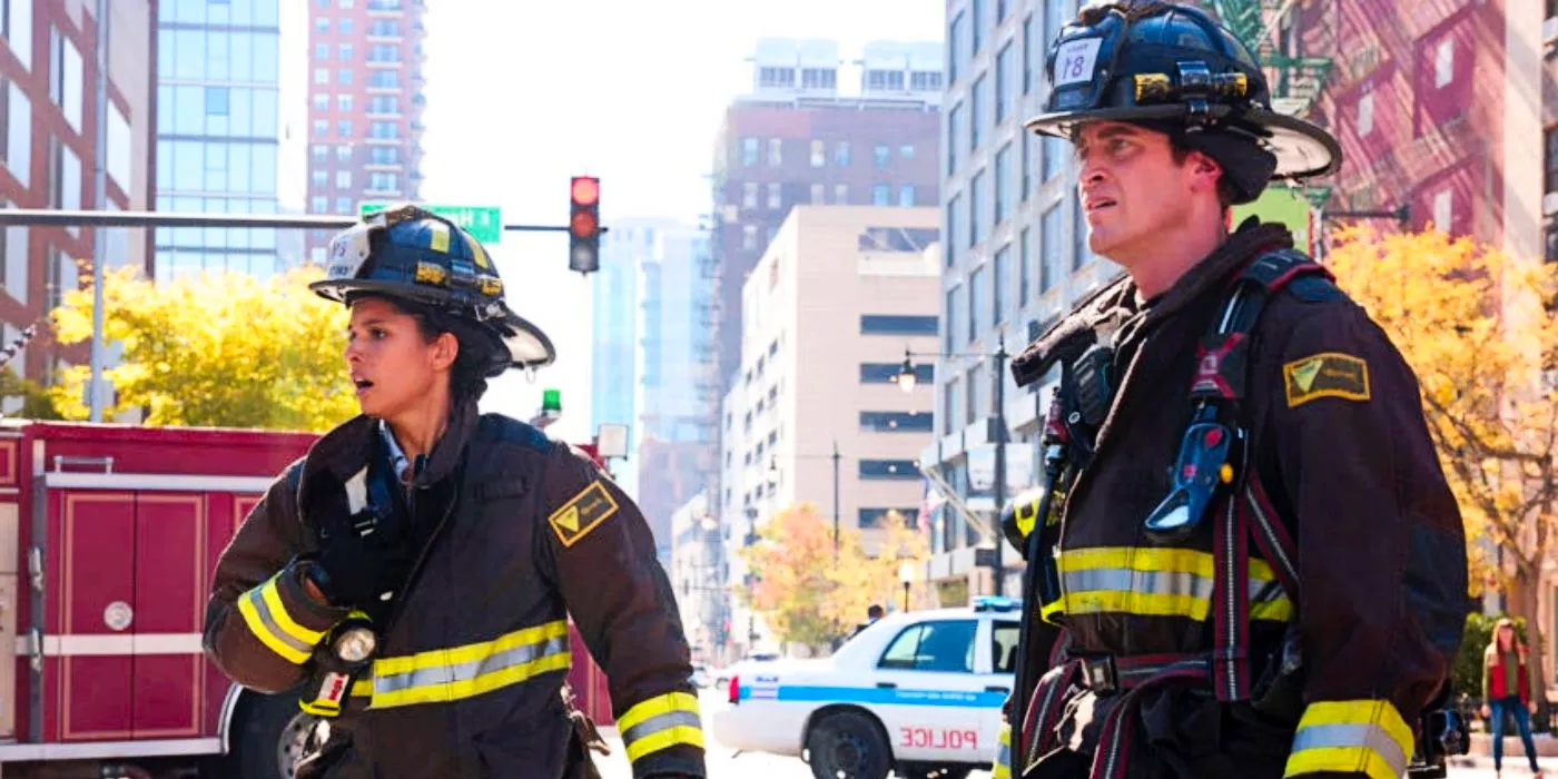 Carver and Kidd on the job in Chicago Fire season 11 Image