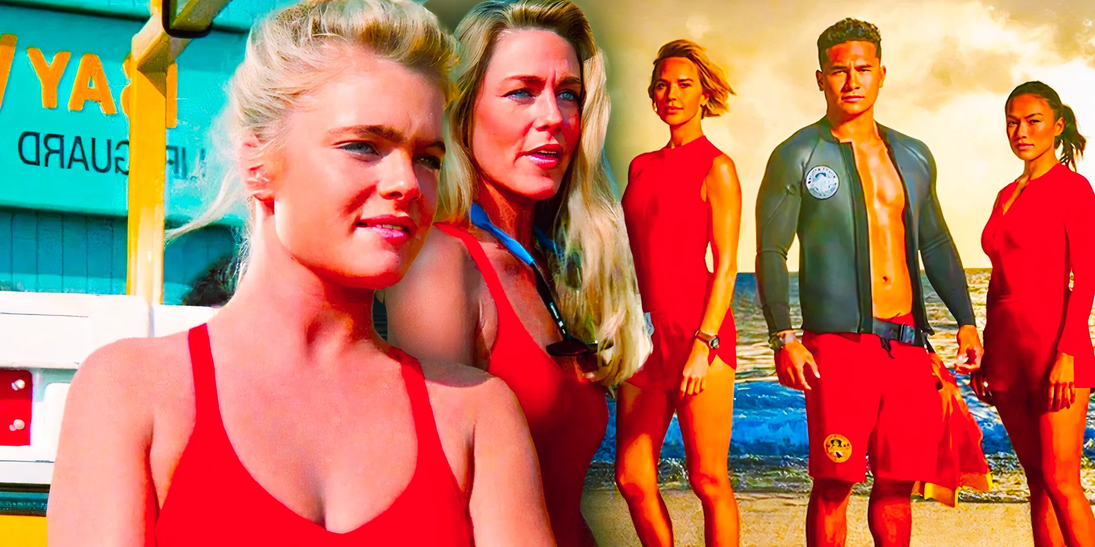 Cast of Baywatch and new Fox series Rescue: HI Surf Image