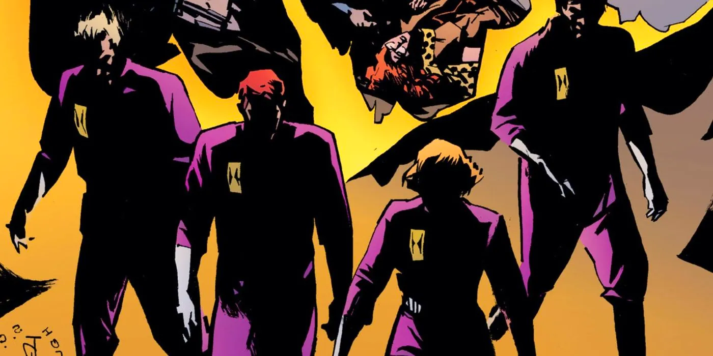 Challengers of the Unknown from DC Comics standing together in shadow Image