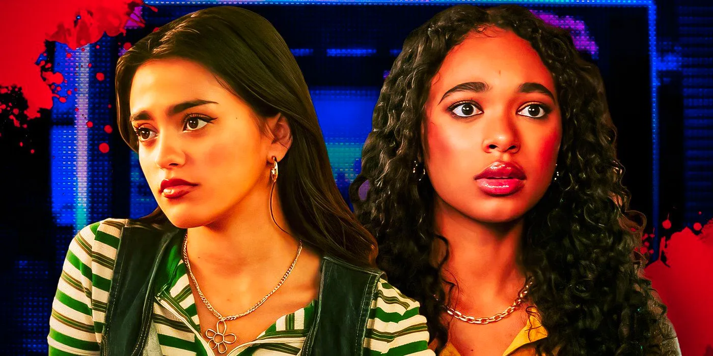 Chandler Kinney as Tabby and Maia Reficco as Noa in Pretty Little Liars: Summer School. Image