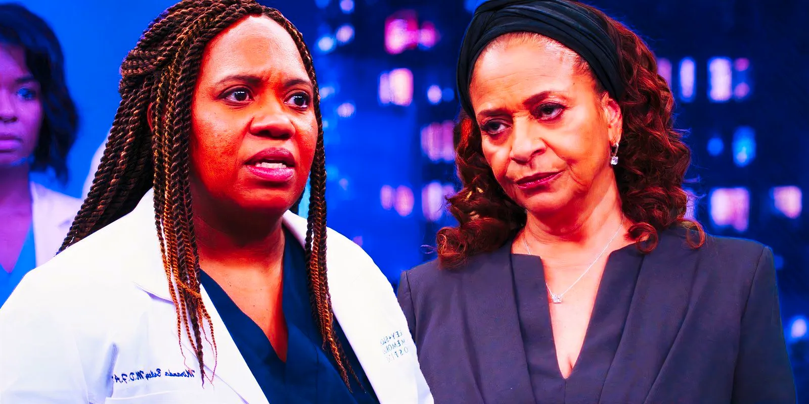 Chandra Wilson as Miranda Bailey and Debbie Allen as Catherine Fox in Grey's Anatomy season 21 episode 1 Image