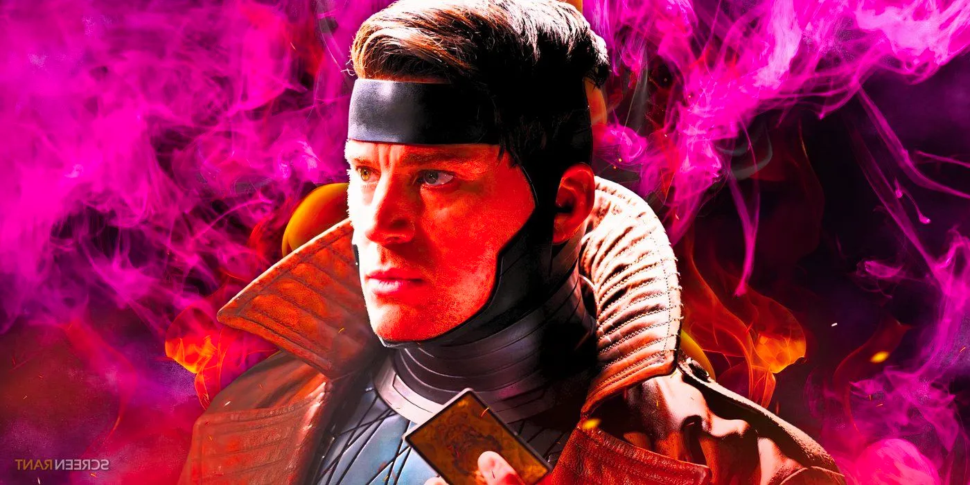 Channing Tatum's Gambit in Deadpool & Wolverine with purple smoke Image