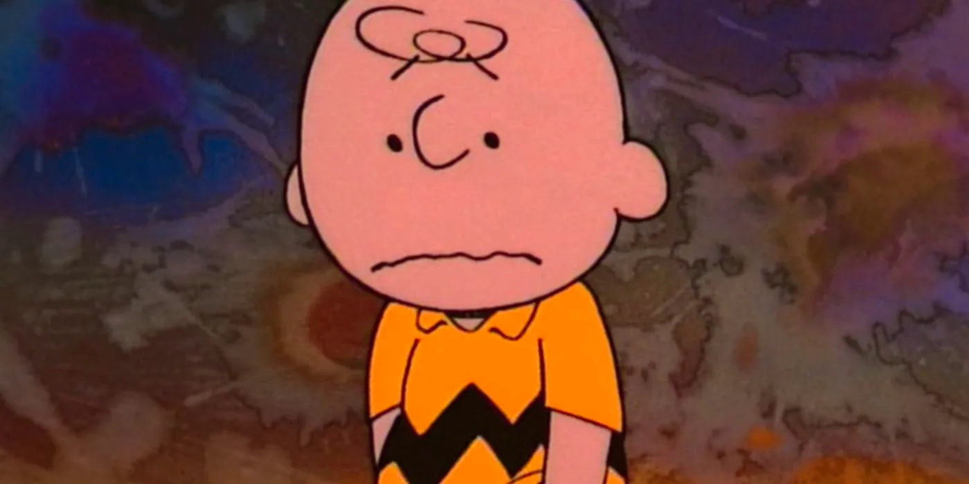 Charlie Brown looked defeated from Charles Schulz' Peanuts Image