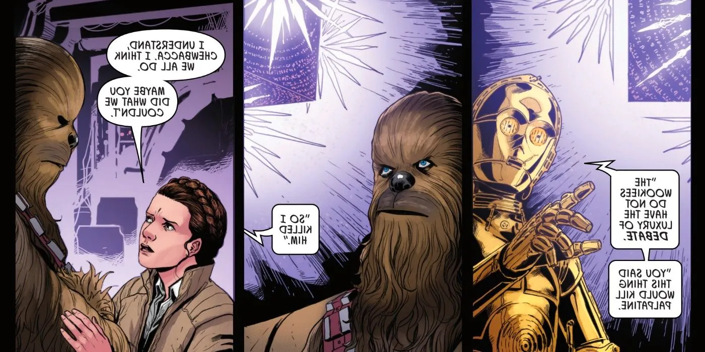 Chewbacca Tries to Kill Palpatine in Star Wars #50 Image