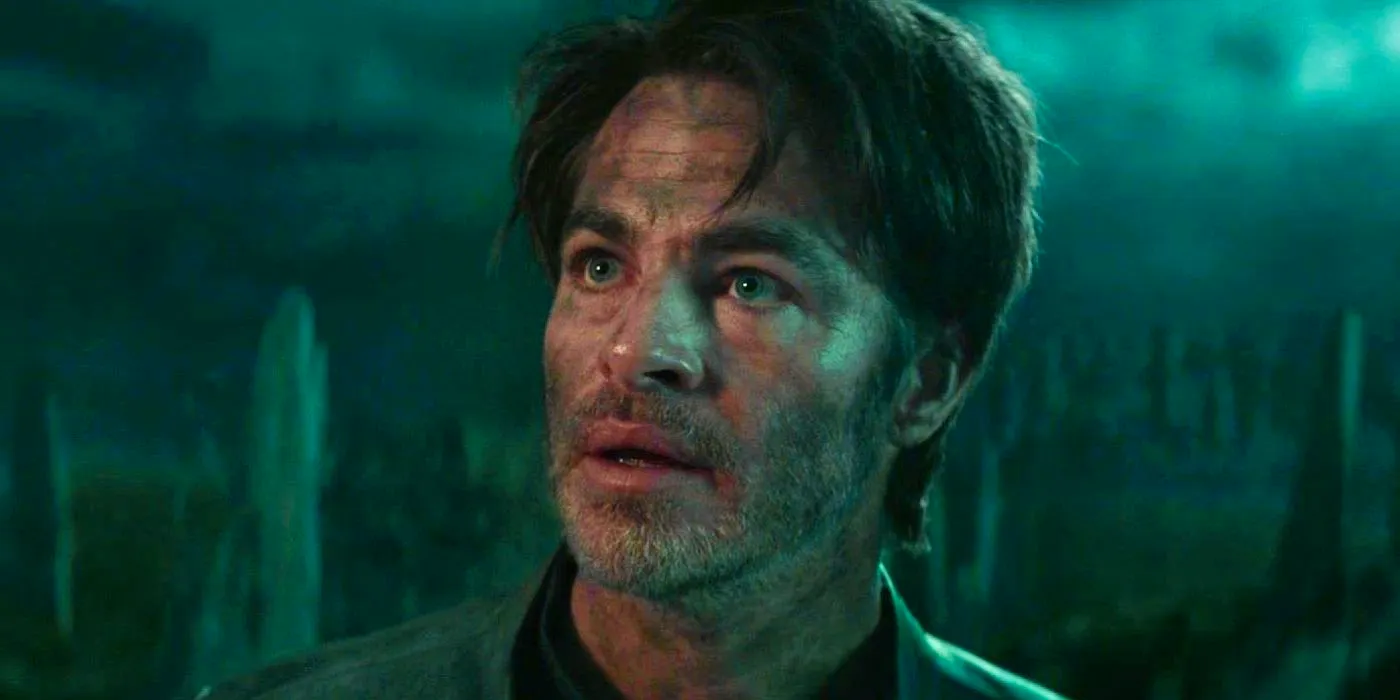 Chris Pine looking surprised in Dungeons & Dragons: Honor Among Thieves. Image