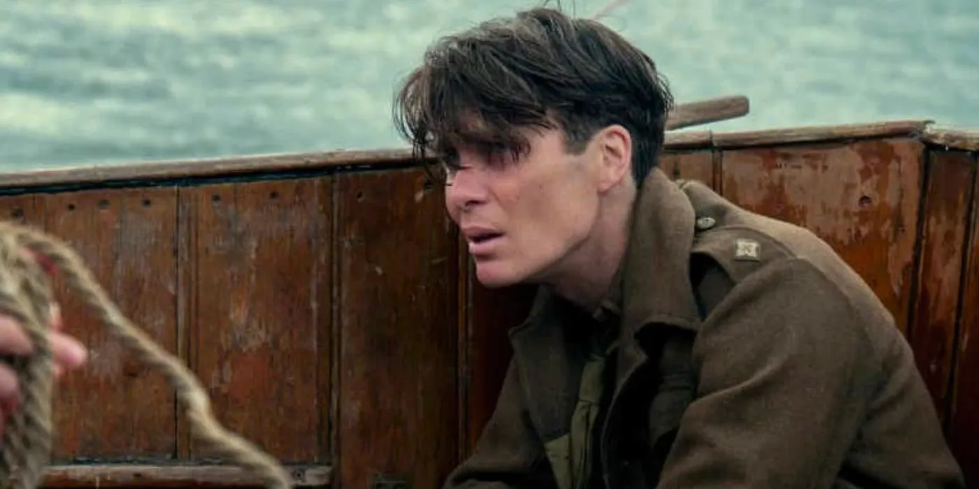 Cillian Murphy as a shivering soldier in Dunkirk Image