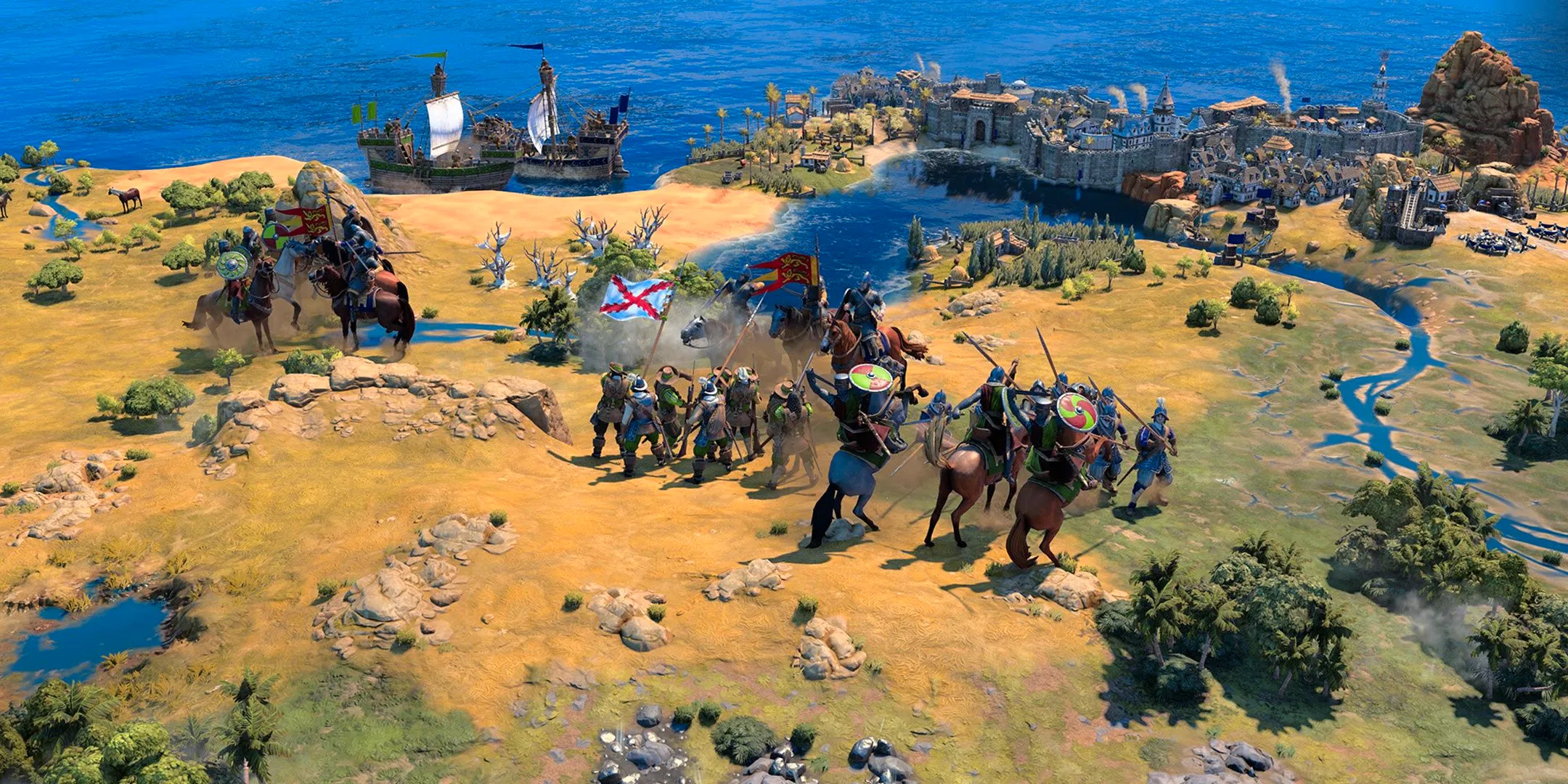 Civilization 7 Gameplay showing troops in a skirmish. Image