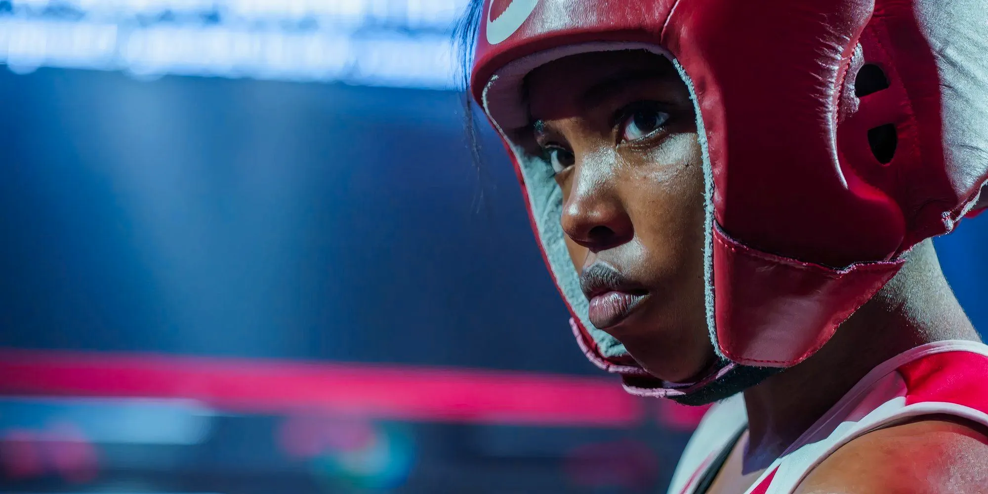 Claressa looks fierce in boxing gear in The Fire Inside still Image