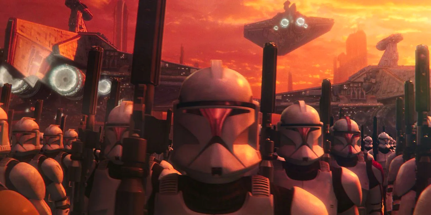 Clone trooper army in Star Wars Attack of the Clones Image