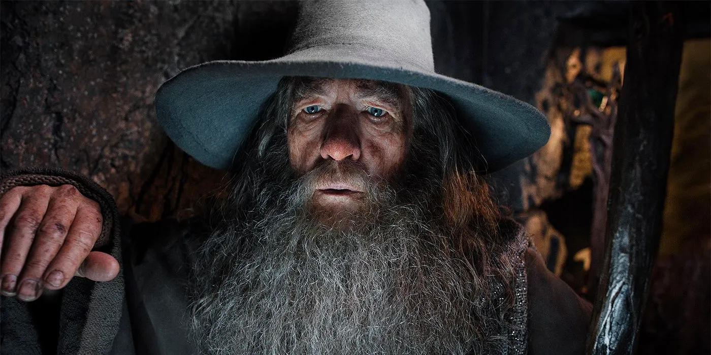 Close up of Gandalf the Grey in the Lord Of The Rings Image