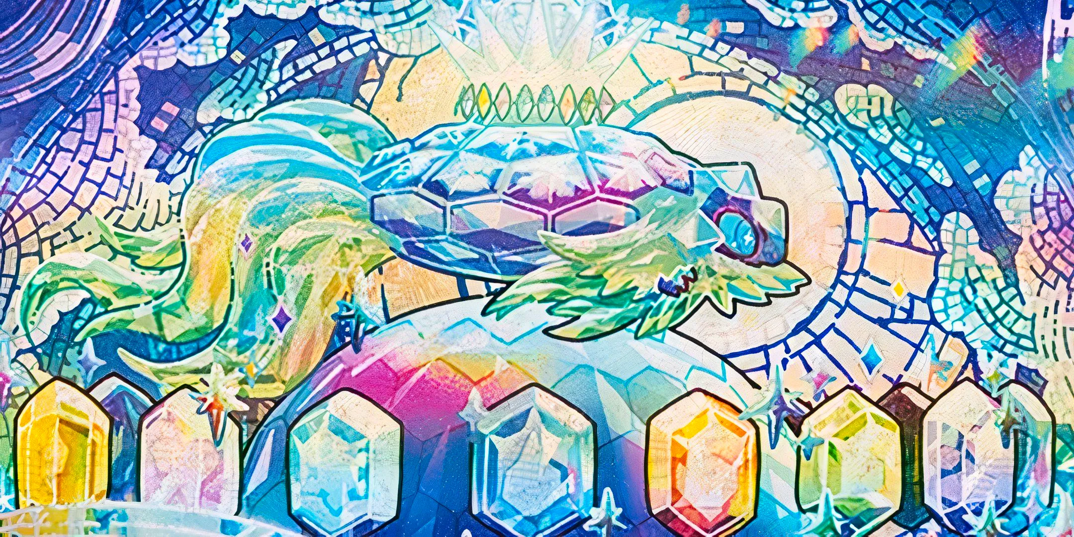 closeup of artwork for the Terapagos ex special illustration rare card from the Japanese Pokemon set Stella Miracle also coming to the English set Stellar Crown Image