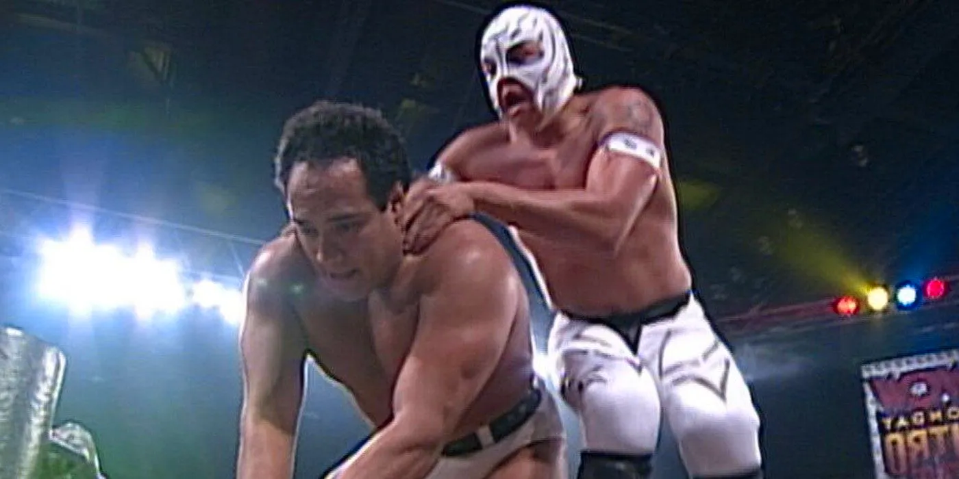 CMLL's Silver King wrestles Rey Mysterio on WCW Monday Nitro Image