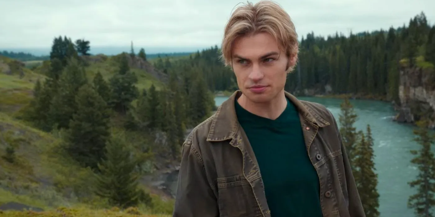 Cole (Noah LaLonde) looking smug in nature with trees and water behind him in My Life with the Walter Boys Image