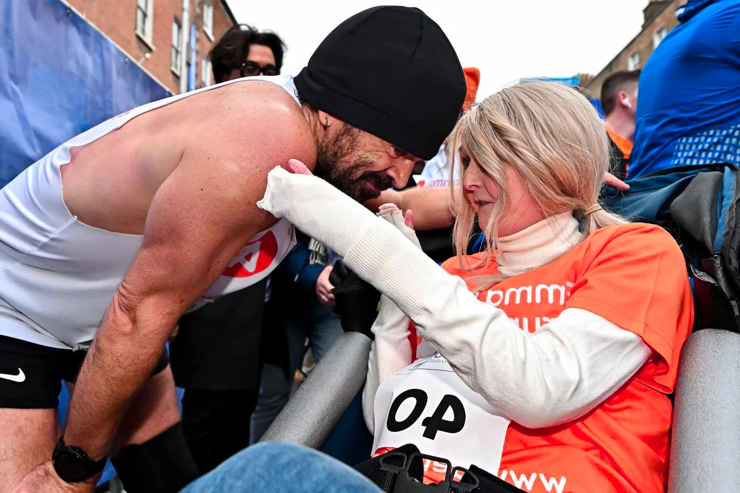 Colin Farrell Finishes Dublin Marathon with Friend in Wheelchair Image