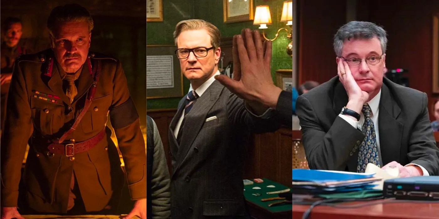 Colin Firth in The Staircase, Kingsman, and 1917 Image